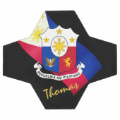 Mit Monogramm philippinische Flagge Fußball (Flach)