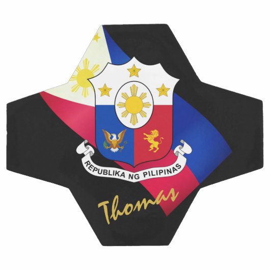 Mit Monogramm philippinische Flagge Fußball (Flach)