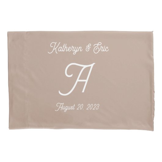Mit Monogramm Pillowcase Kissenbezug (Vorderseite)