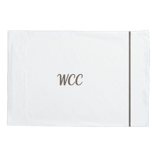 mit Monogramm Pillowcase Kissenbezug (Rückseite)