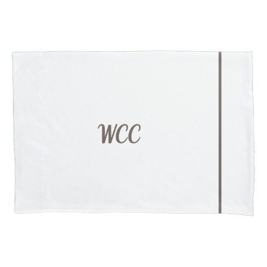 mit Monogramm Pillowcase Kissenbezug (Vorderseite)