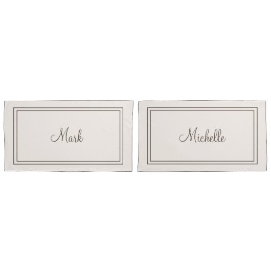 Mit Monogramm Pillowcases Kissenbezug (Vorderseite-Set)