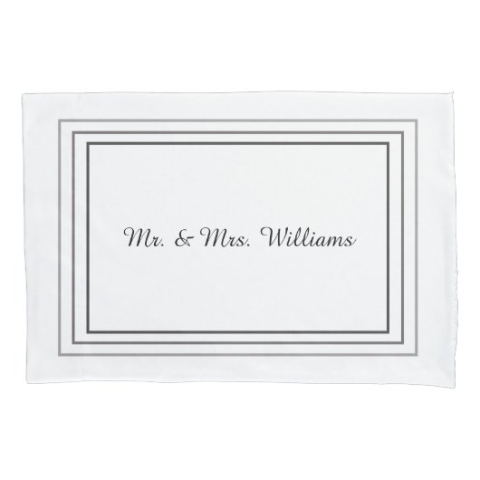 Mit Monogramm Pillowfälle Kissenbezug (Vorderseite-Links)