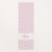 Mit Monogramm Pink Art Deco Confetti Lace Mandala Yogamatte (Vorderseite)