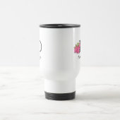Mit Monogramm Pink Azalea Travel Mug Reisebecher (Mittel)