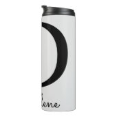 Mit Monogramm Pink Boho Floral Initial D Thermosbecher (Nach rechts gedreht)