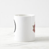 Mit Monogramm Pink Boho Floral Initial O Kaffeetasse (Mittel)