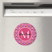 Mit Monogramm Pink Cupcakes, Personalisierter Name Magnet (In Situ (Geschirrspüler))