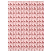 Mit Monogramm Pink Lachs Hirsch, Personalisierter  Klemmbrett (Rückseite)