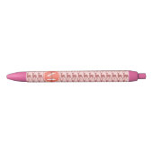 Mit Monogramm Pink Lachs Hirsch, Personalisierter Kugelschreiber (Vorderseite)