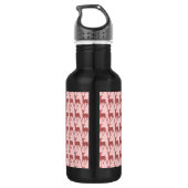 Mit Monogramm Pink Lachs Hirsch, Personalisierter Trinkflasche (Rückseite)
