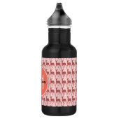 Mit Monogramm Pink Lachs Hirsch, Personalisierter Trinkflasche (Rechts)