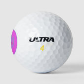 Mit Monogramm Pink, Magenta und Lavendel Golfball (Logo)