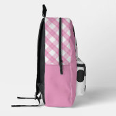 Mit Monogramm Pink Niedlich Panda Kinder Bedruckter Rucksack (Links)
