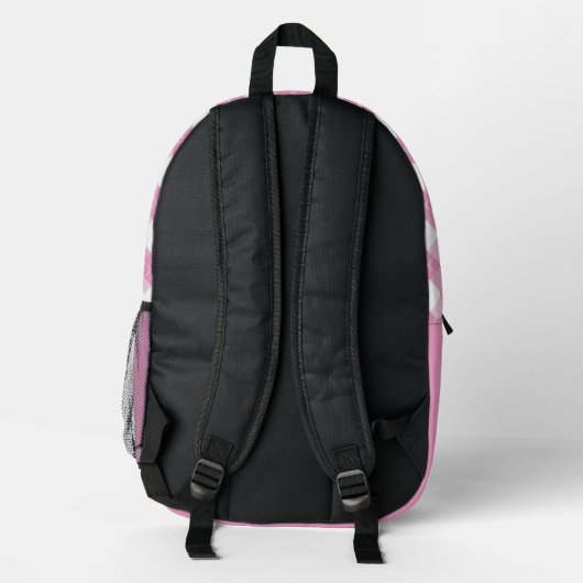 Mit Monogramm Pink Niedlich Panda Kinder Bedruckter Rucksack (Rückseite)