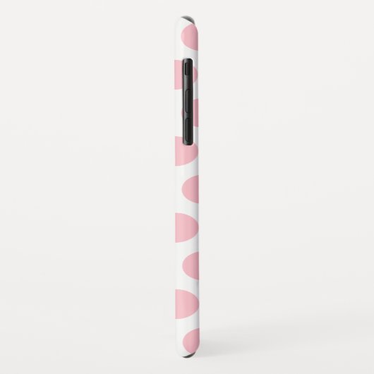 Mit Monogramm Pink Polka Dots Case-Mate iPhone Hülle (Hinten/Links)