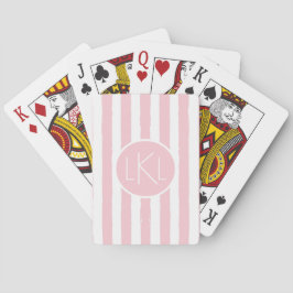 Mit Monogramm Pink Strip Poker Sized Playing Card Spielkarten