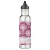 Mit Monogramm Pinks Dusky Rose Dot Mandala Edelstahlflasche (Links)