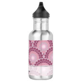 Mit Monogramm Pinks Dusky Rose Dot Mandala Edelstahlflasche (Rechts)