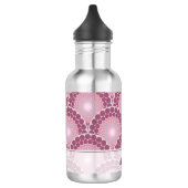 Mit Monogramm Pinks Dusky Rose Dot Mandala Edelstahlflasche (Links)