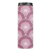 Mit Monogramm Pinks Dusky Rose Dot Mandala Thermosbecher (Rückseite)
