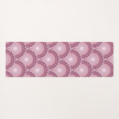 Mit Monogramm Pinks Dusky Rose Dot Mandala Yogamatte (Rückseite (Horizontal))