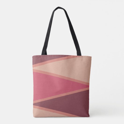 Mit Monogramm Pinselgeometrie Abstrakt Tasche (Rückseite)