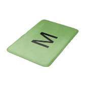 Mit Monogramm Pistachio Green Bath Mat Badematte (Schrägansicht)