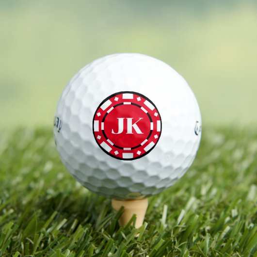 Mit Monogramm Poker-Chip-Golf-Set Golfball (Insitu T-Shirt)