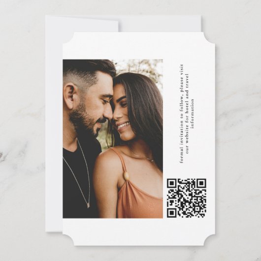 Mit Monogramm Poker Chip Save the Date Einladung (Rückseite)