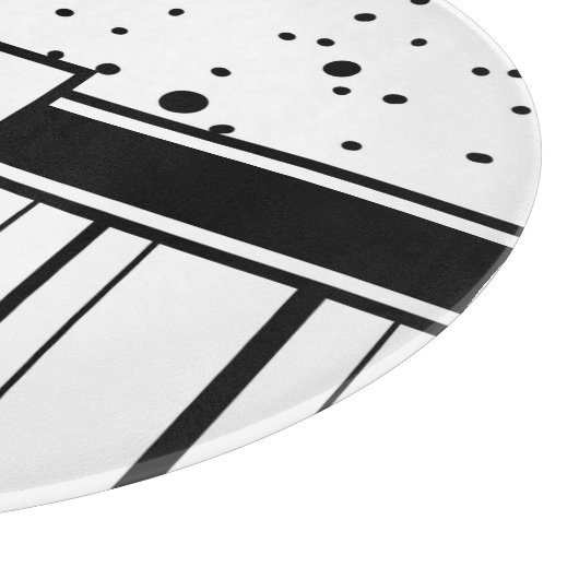 Mit Monogramm Polka-Dosen und Streifen Schneidebrett (Ecke)