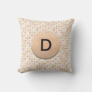 Mit Monogramm Polka Dot Außenwirbelkissen Kissen Für Draußen