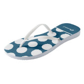 Mit Monogramm Polka Dot Flip Flops Badesandalen (Schrägansicht)