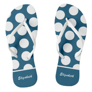 Mit Monogramm Polka Dot Flip Flops Badesandalen