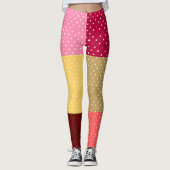 Mit Monogramm Polka Dots Muster Leggings (Vorderseite)