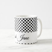 mit Monogramm Polka-Punkte Kaffeetasse (VorderseiteRechts)