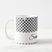 mit Monogramm Polka-Punkte Kaffeetasse (Links)