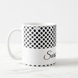 mit Monogramm Polka-Punkte Kaffeetasse