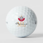 Mit Monogramm polnische Flagge und Polnische Golfb Golfball (Vorderseite)