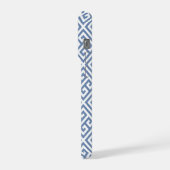 Mit Monogramm Preppy-Blue-Key iPhone Hülle (Linke Seite)