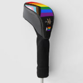Mit Monogramm Progress Rainbow Flag Golf Clubs Cov Headcover (angewinkelt)
