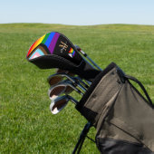 Mit Monogramm Progress Rainbow Flag Golf Clubs Cov Headcover (In SItu)