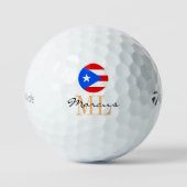 Mit Monogramm Puerto Rico Flag & Golf Puerto Rico Golfball (Vorderseite)