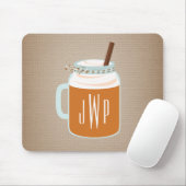 Mit Monogramm Pumpkin Gewürz Mason Jar Fall Drink Mousepad (Mit Mouse)