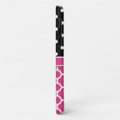 Mit Monogramm Quatrefolie Lattice Polka Dot Case-Mate iPhone Hülle (Hinten/Links)