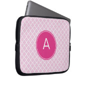 Mit Monogramm Quatrefolienmuster Laptopschutzhülle (Vorne Rechts)