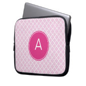 Mit Monogramm Quatrefolienmuster Laptopschutzhülle (Vorderseite Links)