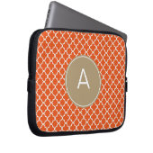 Mit Monogramm Quatrefolienmuster Laptopschutzhülle (Vorne Rechts)