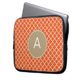 Mit Monogramm Quatrefolienmuster Laptopschutzhülle (Vorderseite Links)