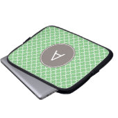 Mit Monogramm Quatrefolienmuster Laptopschutzhülle (Vorne Knopf)